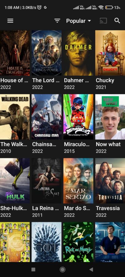Netflix MOD Apk - Popular Shows