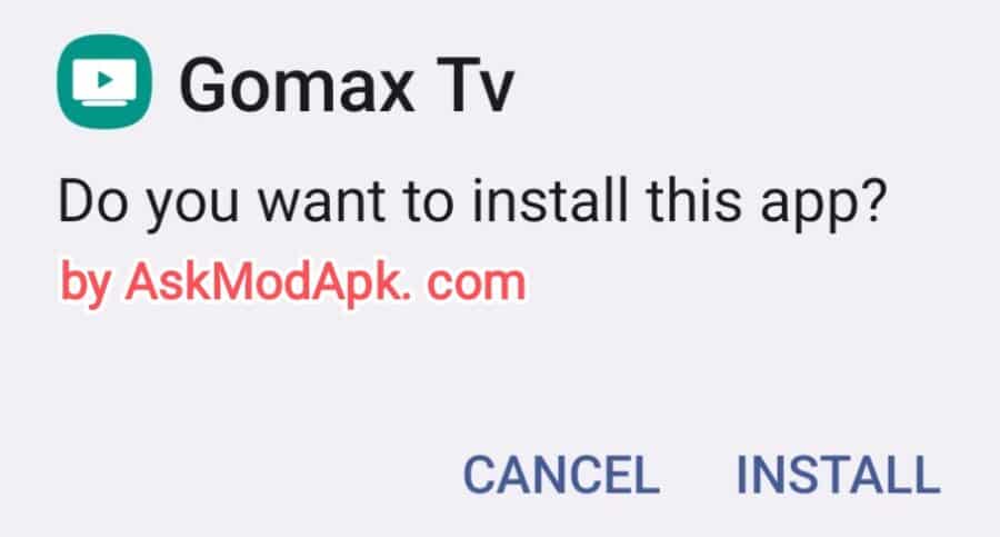 Install Gomax TV Apk