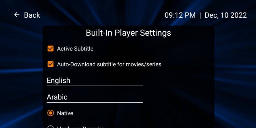 Build In Video Player