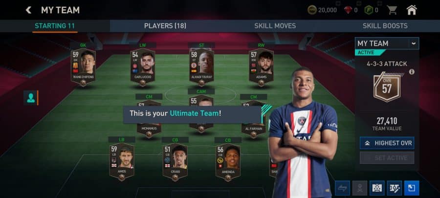 Choose Your Players In FIFA Mobile MOD Apk