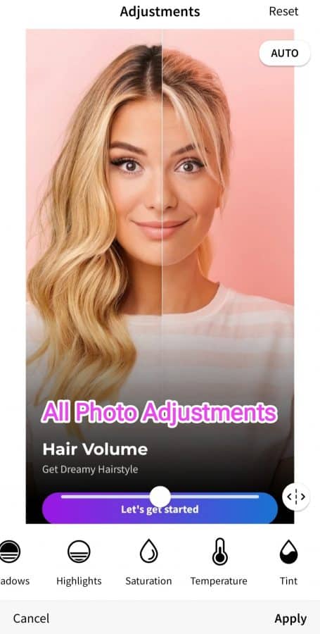 All Adjustment Available In FaceApp Pro MOD Apk