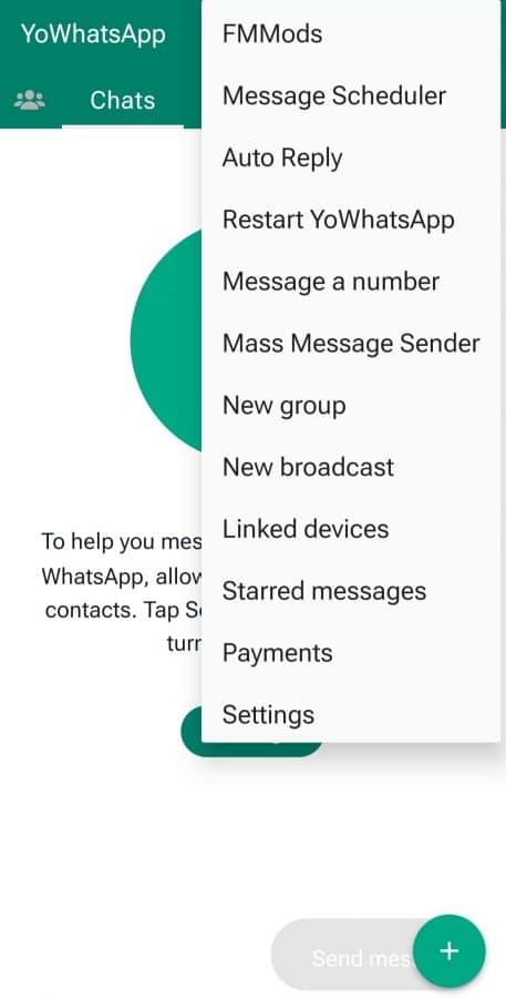 Amazing Options Available In Yo WhatsApp